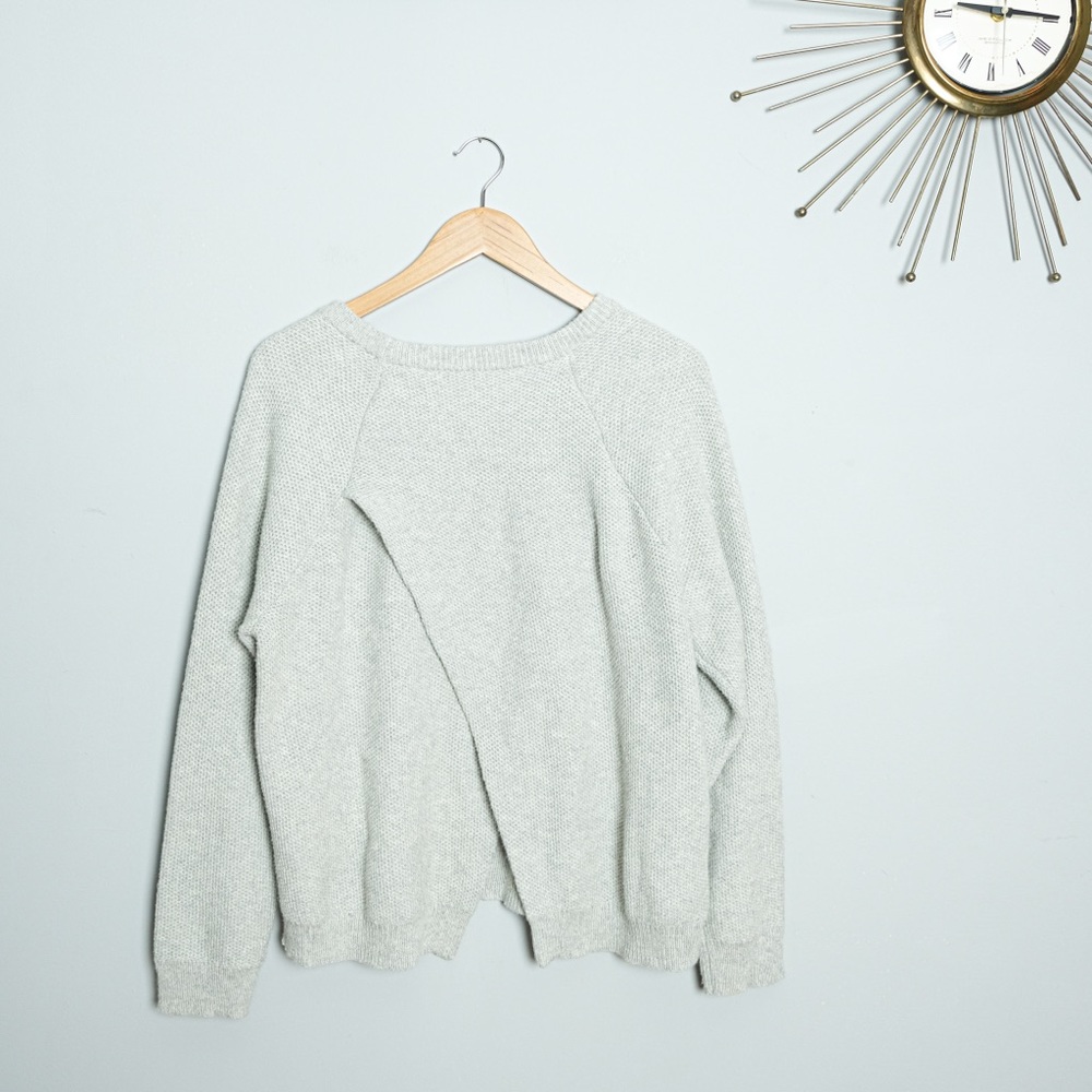 Madewell XL sweater open back gray